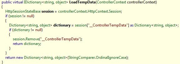 Load temp data method